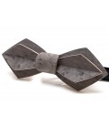 Bow tie in wood, Nib in grey pearly Maple