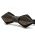 Bow tie in wood, Nib in grey & black Marsh Oak - MELISSAMBRE