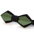 Bow tie in wood, Nib in black and green Maple