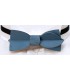 Bow tie in wood, Asymmetric in blue jean's tinted Maple - MELISSAMBRE