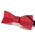 Bow tie in wood, Asymmetric in red tinted Maple