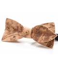 Bow tie in wood, Asymmetric in Ash-olive burl
