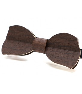 Bow tie in wood, Butterfly in smoked Oak - MELISSAMBRE