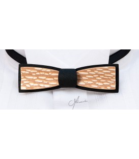 Bow tie in wood, Stretto black Oak & Louro-faïa - MELISSAMBRE