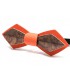 Wooden bow, Nib in orange tinted Maple & Walnut tree burl - MELISSAMBRE
