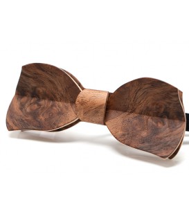 Bow tie in wood, Butterfly in American Walnut tree - MELISSAMBRE