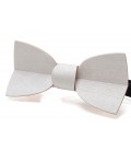 Bow tie in wood, Mellissimo in white Movingui