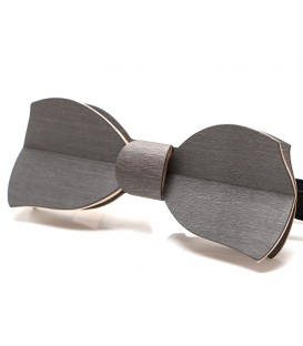 Bow tie in wood, Butterfly in steel gray tinted Maple - MELISSAMBRE
