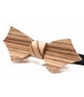 Bow tie in wood, Eole in Zebrano