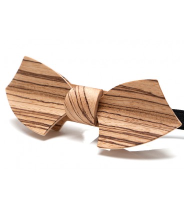 Bow tie in wood, Drakkar in zebrano - MELISSAMBRE®