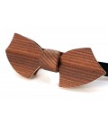 Bow tie in wood, Drakkar in smoked Larch