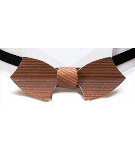 Bow tie in wood, Drakkar in smoked Larch - MELISSAMBRE®