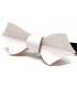 Bow tie in wood, white Eole