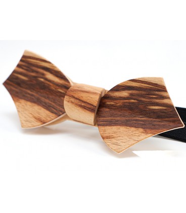 Bow tie in wood, Eole in dogwood, MELISSAMBRE