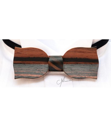 Bow Tie in Wood - Tulip Model in Macassar Ebony - MELISSAMBRE