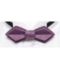 Bow tie in wood, Nib in lilac Koto