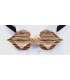 Bow tie in wood, Card model in Zebrano