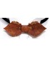 Bow tie in wood, Leaf in red Amboyna burl - MELISSAMBRE