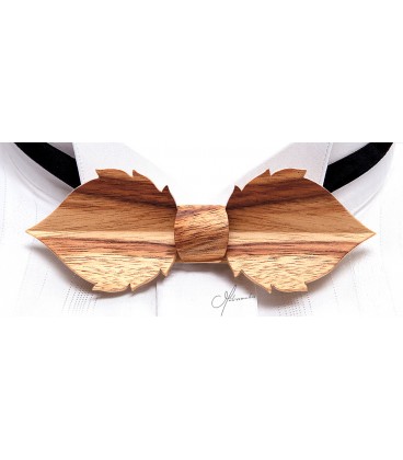 Bow tie in wood, Leaf in Dogwood - MELISSAMBRE