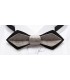 Bow tie in wood, Nib in black & grey tinted pearly Maple - MELISSAMBRE