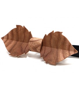 Wooden bow tie, Leaf in Elm burl