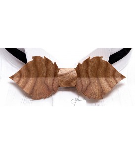 Wooden bow tie, Leaf in Elm burl - MELISSAMBRE