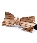 Bow tie in wood, Asymmetric in Zebrano