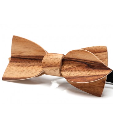 Bow tie in wood, Asymmetric in Dogwood - MELISSAMBRE