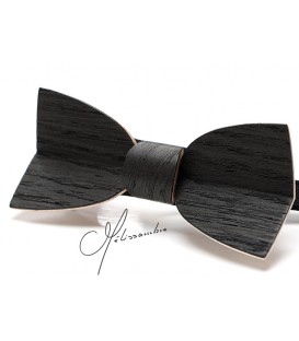 Bow tie in wood, Mellissimo in black Marsh Oak - MELISSAMBRE