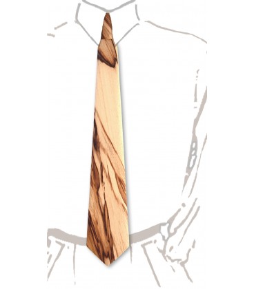 Necktie in wood, exclusive Dogwood, MELISSAMBRE®
