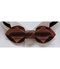 Bow tie in wood, Card model n Macassar Ebony