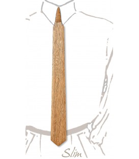 Slim necktie in wood, Korina