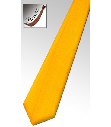 Cravate en bois couleur jaune
