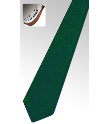 Cravate en bois teinté vert
