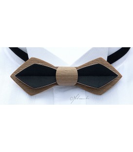 Bow Tie in Wood - Nib in Bronze & Black Tinted Maple - MELISSAMBRE