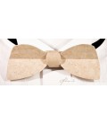 Bow tie in wood, Half-Moon in pearly Maple