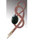 Bolo tie in blood Agate, natural leather - MELISSAMBRE
