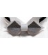 Bow tie in wood, Card in white & grey tinted Maple