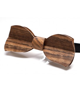 Bow tie in wood, Butterfly in Mozambique wood
