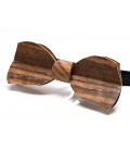 Bow tie in wood, Butterfly in Mozambique wood