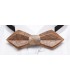 Bow tie in wood, Nib in silvery Bubinga - MELISSAMBRE