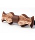 Bow tie in wood, Retro in smoked Larch & mottled Birch - MELISSAMBRE