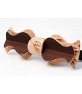 Bow tie in wood, Retro model in Birch & Larch