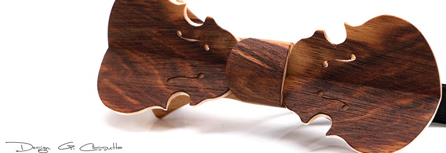 Bow Tie in Wood - The Violin - MELISSAMBRE